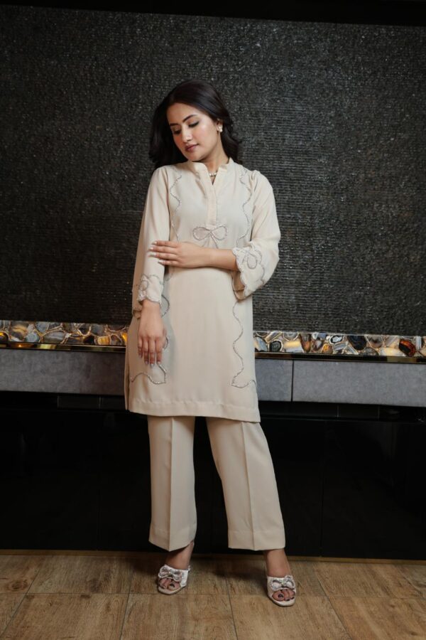 Beige Kurta Set - Image 2