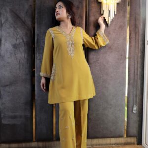 Mustard Georgette Set