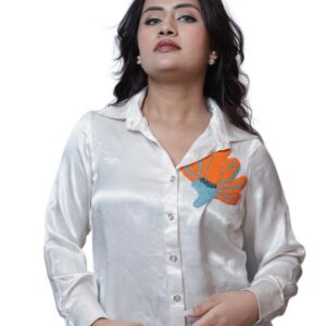White Satin Shirt